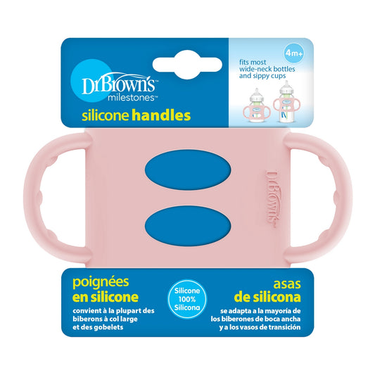 Dr. Brown's Wide-Neck Silicone Handles - Pink
