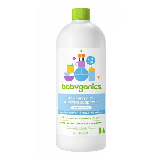 babyganics Foaming Dish & Bottle Soap - Fragrance Free 946ml