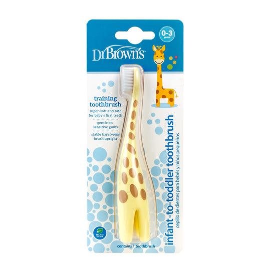 Dr. Brown's Super-Soft Upright Training Toothbrush - Giraffe