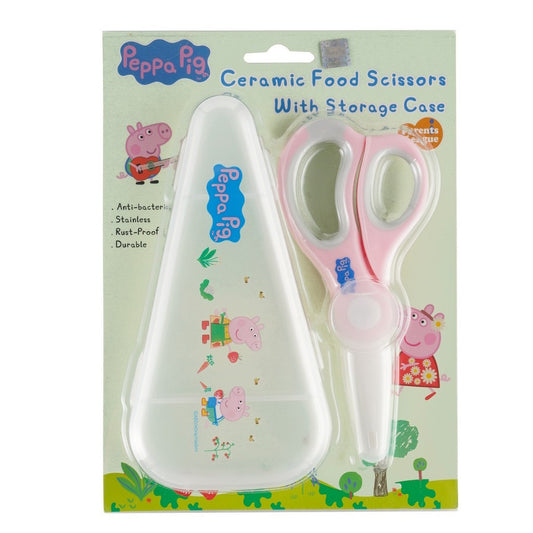 PEPPA PIG Ceramic Food Scissors w/ Storage Case - Pink