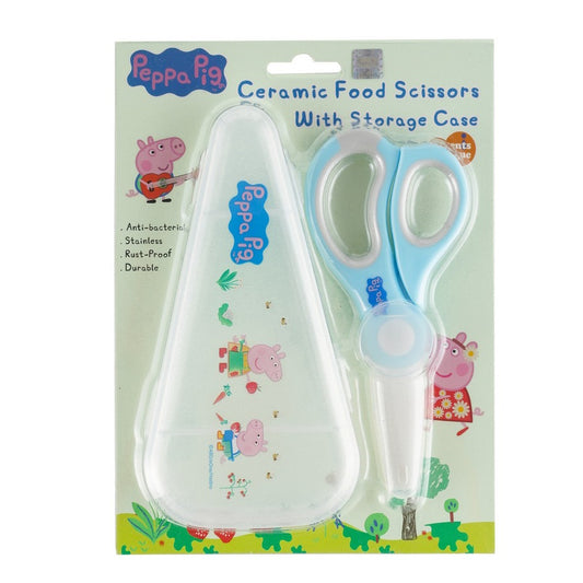 PEPPA PIG Ceramic Food Scissors w/ Storage Case - Blue