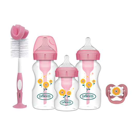 Dr. Brown's Options+ PP Bottles 2+1 & Brush Gift Set - Pink