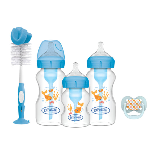 Dr. Brown's Options+ PP Bottles 2+1 & Brush Gift Set - Blue